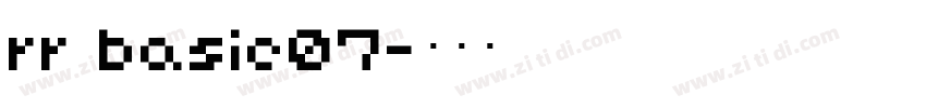 rr basic07字体转换